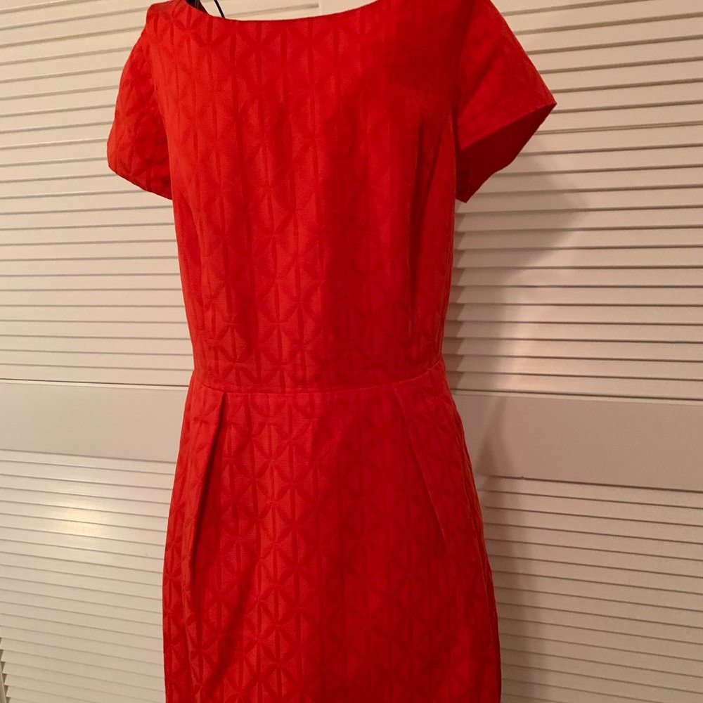 Taylor Size 12 Coral Boat Neck Dress